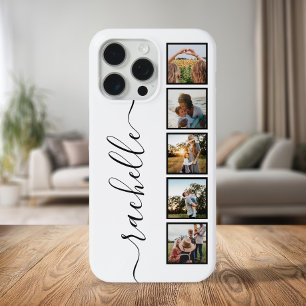 Elegant Script Monogram Gepersonaliseerde Fotocoll iPhone 15 Pro Max Hoesje