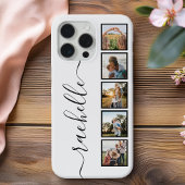 Elegant Script Monogram Gepersonaliseerde Fotocoll iPhone Hoesje