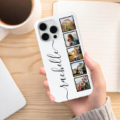 Elegant Script Monogram Gepersonaliseerde Fotocoll iPhone Hoesje