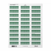 Elegant Script Monogram Groen Ombre Retouradres Etiket (Full Sheet)