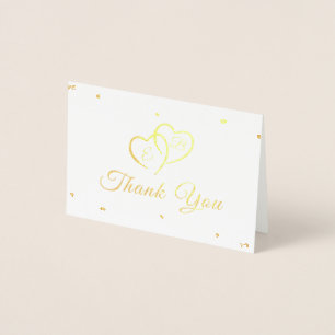 Elegant Script Monogram hartverwarmt Confetti Folie Kaarten