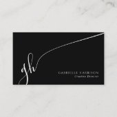 Elegant Script Monogram Initialen Kalligrafie Swas Visitekaartje (Voorkant)