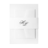 Elegant Script Monogram Initialen Minimal Wedding Uitnodigingen Wikkel (Voorkant Voorbeeld)