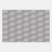 Elegant Script Monogram Inpakpapier Vel (Voorkant 2)