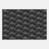 Elegant Script Monogram Inpakpapier Vel (Voorkant)