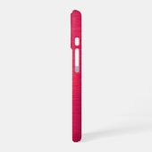 Elegant Script Monogram Magenta Metallic iPhone 16 Hoesje (Linkerkant)