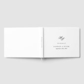 Elegant Script Monogram Minimal Wedding Chic Gastenboek (Volledig)