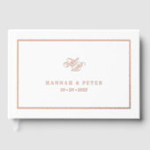 Elegant Script Monogram Minimal Wedding Gastenboek (Voorkant)