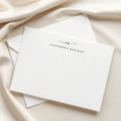 Elegant Script Monogram Modern Swash Stationery Notitiekaartje