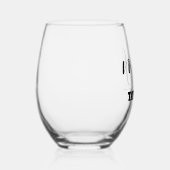 Elegant script Monogram Mrs Wedding Wijnglas Zonder Voet (Rechts)