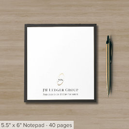 Elegant Script Monogram Notitieblok