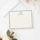 Elegant Script Monogram Stationery Kaarten Notitiekaartje