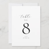 Elegant Script Monogram Trouwtafel Nummer Kaart (Voorkant)