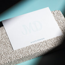 Elegant Script Monogram Watermerk notitiekaart