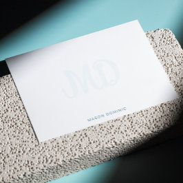 Elegant Script Monogram Watermerk notitiekaart Notitiekaartje