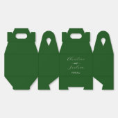 Elegant script Moss Green Wedding Bedankdoosjes (Ongevouwen)