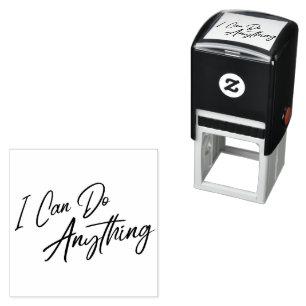 Elegant Script Motiverend Zelfinktende Stempel