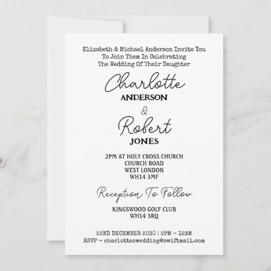 Elegant Script Mr en Mevrouw Foto Bruiloft Kaart (Voorkant)