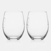 Elegant script "Mr en Mrs" gepersonaliseerd Wijnglas Zonder Voet (Links)