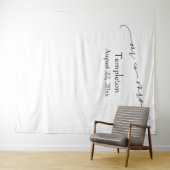 Elegant Script Mr & Mrs Simple Photo Background Wandkleed (In Situ (horizontaal))