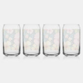 Elegant script Mr. & Mrs. Wedding Glasses Blikvorm Glas (Achterkant)