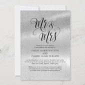 Elegant Script Mr & Mrs Wedding Typography Invite Kaart (Voorkant)