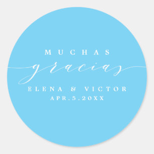 ELEGANT SCRIPT MUCHAS GRACIAS   DANK U STICKER