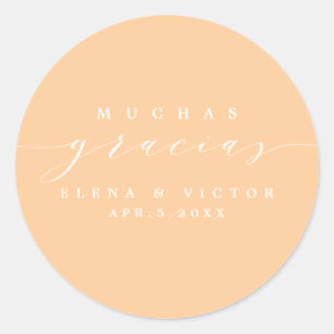 ELEGANT SCRIPT MUCHAS GRACIAS   DANK U STICKER