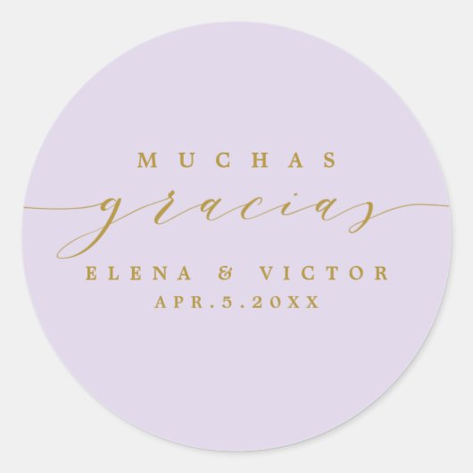 ELEGANT SCRIPT MUCHAS GRACIAS | DANK U STICKER (Voorkant)