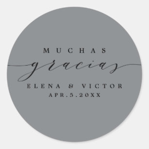 ELEGANT SCRIPT MUCHAS GRACIAS   DANK U STICKER