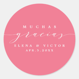 ELEGANT SCRIPT MUCHAS GRACIAS   DANK U STICKER