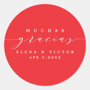 ELEGANT SCRIPT MUCHAS GRACIAS   DANK U STICKER