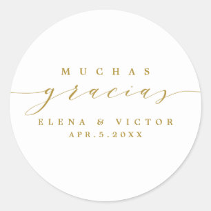 ELEGANT SCRIPT MUCHAS GRACIAS   DANK U STICKER
