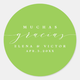 ELEGANT SCRIPT MUCHAS GRACIAS   DANK U STICKER