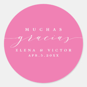 ELEGANT SCRIPT MUCHAS GRACIAS   DANK U STICKER