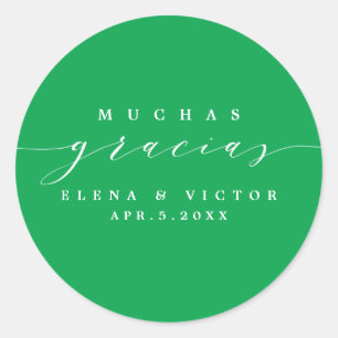 ELEGANT SCRIPT MUCHAS GRACIAS   DANK U STICKER
