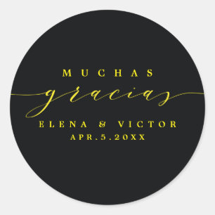 ELEGANT SCRIPT MUCHAS GRACIAS   DANK U STICKER