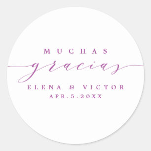 ELEGANT SCRIPT MUCHAS GRACIAS   DANK U STICKER