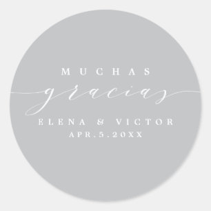 ELEGANT SCRIPT MUCHAS GRACIAS   DANK U STICKER