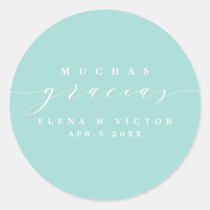 ELEGANT SCRIPT MUCHAS GRACIAS DANK U STICKER