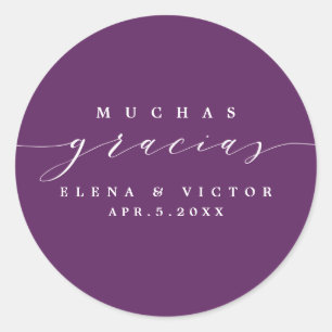 ELEGANT SCRIPT MUCHAS GRACIAS   DANK U STICKER