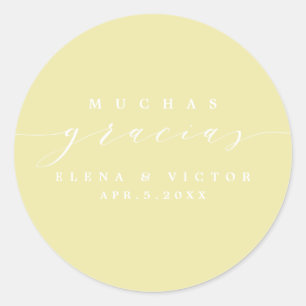 ELEGANT SCRIPT MUCHAS GRACIAS   DANK U STICKER