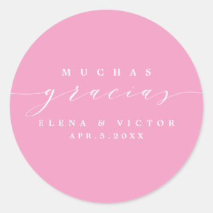 ELEGANT SCRIPT MUCHAS GRACIAS   DANK U STICKER
