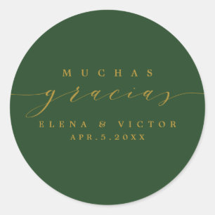 ELEGANT SCRIPT MUCHAS GRACIAS   DANK U STICKER