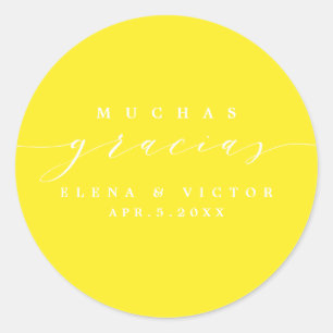 ELEGANT SCRIPT MUCHAS GRACIAS   DANK U STICKER