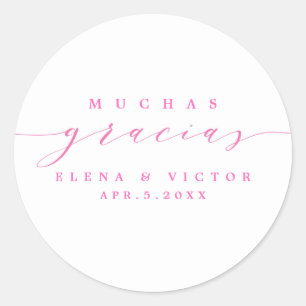 ELEGANT SCRIPT MUCHAS GRACIAS   DANK U STICKER