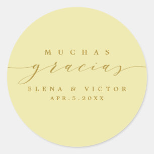 ELEGANT SCRIPT MUCHAS GRACIAS   DANK U STICKER