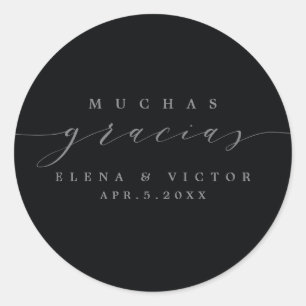 ELEGANT SCRIPT MUCHAS GRACIAS   DANK U STICKER