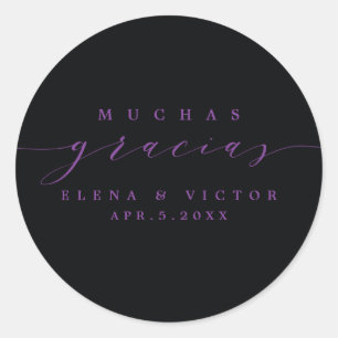 ELEGANT SCRIPT MUCHAS GRACIAS   DANK U STICKER