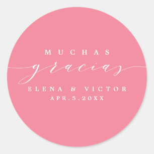 ELEGANT SCRIPT MUCHAS GRACIAS   DANK U STICKER